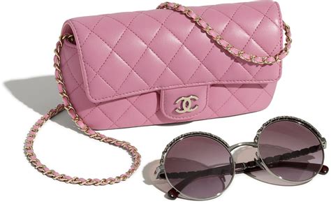 glasses case with classic chain chanel|Chanel sunglasses sale clearance.